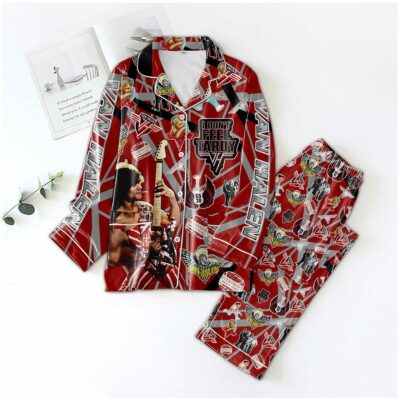 VANH Set Button Down Long Satin Pajamas HTH0412VANH02