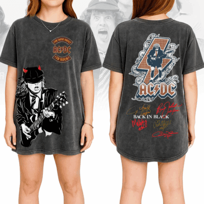 ACDC Washed Distressed T-shirt MNG4540NVH